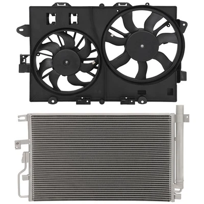 AC Condenser Cooling Fan Kit For 2006-2008 Chevrolet Equinox Pontiac Torrent Foto 1 de 4