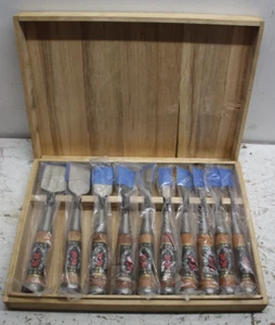 Japanese Nomi Chisel Oire Vintage Old Retro Set of 10 Nishiki Unused - Picture 1 of 13