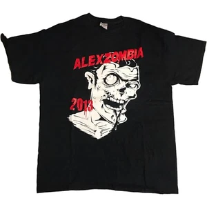 Alexzombia Zombie T-Shirt Horror Grafik Tee schwarz Herren Etikett Large - Bild 1 von 6