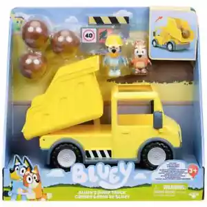 Bluey's Dump Truck with Hard-Hat Bluey & Muddy Bingo Figure Load-Unload Feature - Picture 1 of 7