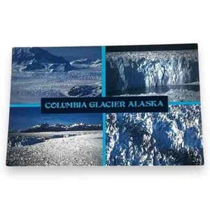Postcard Columbia Glacier Alaska Multiview 4x6 Continental Chrome Card C95 - Imagen 1 de 2