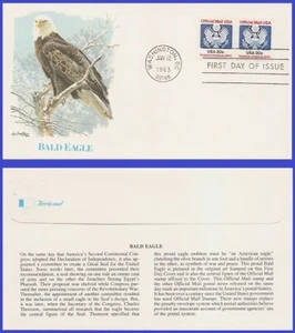 USA4 #O135 U/A FLEETWOOD FDC STR2 Great Seal - Picture 1 of 1