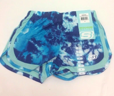 Pantalones Cortos para Niña Skechers Active Wear con Forro, Azul Tie Dye, Talla 4 Foto 1 de 3