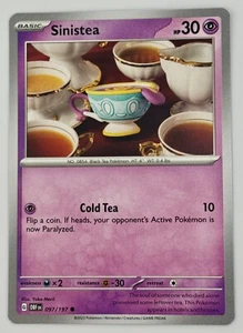 Sinistea 097/197 Obsidian Flames Common NM OBF EN Pokemon Card Scarlet Violet - Picture 1 of 5