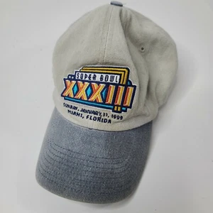 Super BOWL XXXIII 33 Adjustable Hat Cap NFL 1999 Denver Broncos Twins Ent. NWT - Picture 1 of 11
