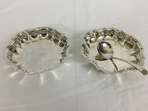Set of Henebry's Mint Serving Trays Silver Plates with Spoon 5-1/2 Inch - Imagen 1 de 10