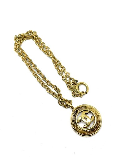 Collana Chanel Coco Mark catena lunga rotonda accessori moda donna