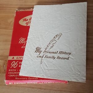 1950s Vintage Baby Book Family Tree History Personal Record Book Unused in Box