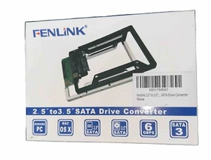 Fenlink 6GB 2.5in to 3.5in Internal SSD Hard Drive SATA Drive Converter - Picture 1 of 2