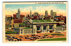 Postkarte MO Union Station Skyline Autos Sunkist Kansas City