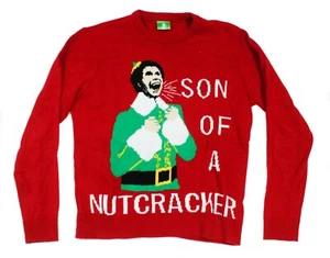 Ripple Junction Size L Elf Movie Son of a Nutcracker Swearing Christmas Sweater - Picture 1 of 9
