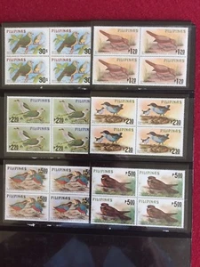 Philippines Scott 1392-97 BIRDS  in blocks of 4 Mint NH $115.00 - Picture 1 of 1