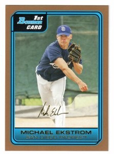 2006 Bowman Prospects #B42 MICHAEL EKSTROM 'GOLD' RC! PADRES