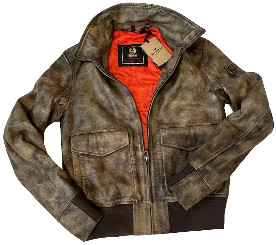 BELSTAFF PILOT / SQUADRON LIGHTLY PADDED LEATHER JACKET NWT SZ: M UK38 IT48 US38 - Image 1 of 4