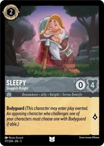 Sleepy Sluggish Knight Cold Foil Disney Lorcana 177/204 - Picture 1 of 1