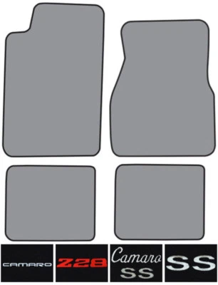 1993-2002 Chevrolet Camaro Cutpile Carpet Logo Floor Mat 4pc - Image 1 of 2