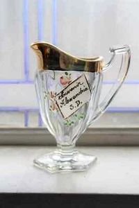 Antique Glass Souvenir Pitcher Alexandria South Dakota - Picture 1 of 3