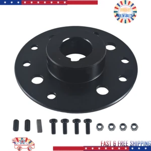 Black Sprocket Hub w/ 1" Bore Hub 1/4" Keyway For 1" Go Kart Hub Axle Mini Bike - Picture 1 of 6