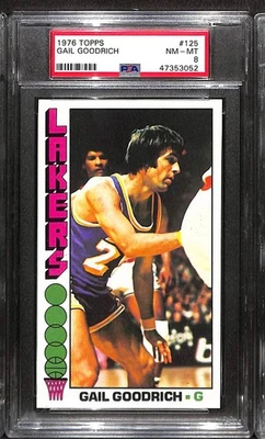 1976 TOPPS #125 Gail Goodrich PSA 8 NM-MT 47353052  - Image 1 of 3