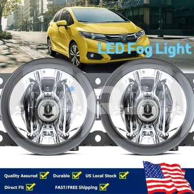 Pair LED Fog Lights for Honda Fit 2018-2020 Driving Lamp Left&Right Side Foto 1 de 4