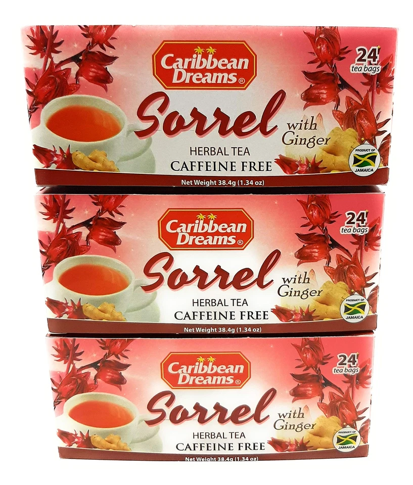 Caribbean Dreams Organic 100 Jamaican Sorrel & Ginger Tea