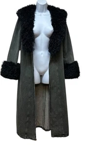 Dolls Kill Current Mood Forest Fantasy Penny Lane Style Long Coat Jacket Size S - Bild 1 von 10