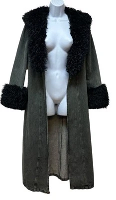 Dolls Kill Current Mood Forest Fantasy Penny Lane Style Long Coat Jacket Size S - Image 1 of 4