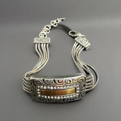 Brazalete Brighton Rhythms cinco hilos barra de estrás de vidrio Foto 1 de 4