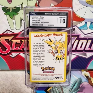 CGC 10 Legendary Birds Insert Card WOTC Black Star Promo - Pokemon - SHIPS FAST - Picture 1 of 2