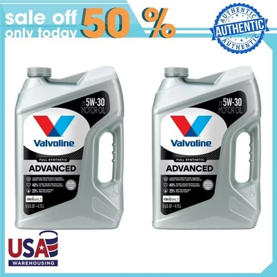 2 Pack Valvoline Advanced Full Synthetic Aceite de Motor 5W-30 5 QT - Image 1 of 4