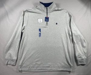 Izod Advantage Performance Men's Charcoal Grey Zip Pullover Mock Neck Sweater XL - Picture 1 of 5