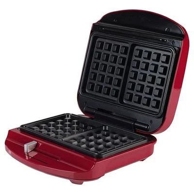 AMBIANO® Belgisches Waffeleisen 1000 W Temperaturregler Rot Neu OVP