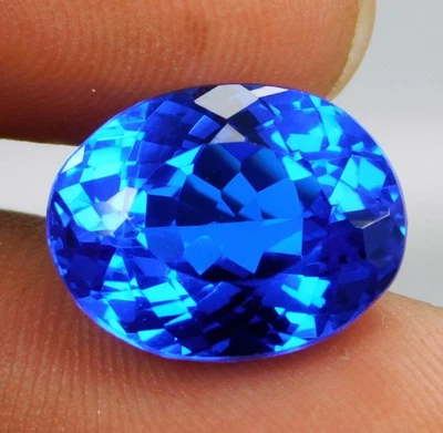 Certified 8.80 Ct Natural Unheated Cobalt Blue Spinel Flawless Oval Cut Gemstone - Image 1 of 4