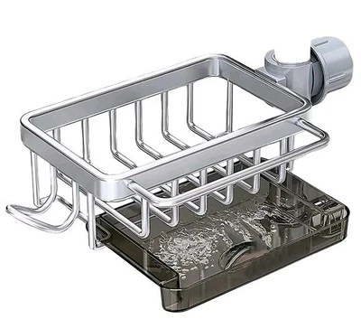 Kitchen Sink Faucet Organizer, Dish Sponge Holder Over Faucet Kitchen Sink Caddy - Image 1 of 4