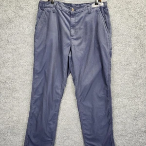 Carhartt Pants Mens 38x32 Navy Blue Dungaree Fit Work Utility Cotton Blend - Picture 1 of 14