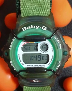 CASIO Baby-G shock BG-341 Sportgreen watch Rare used vintage japan - Picture 1 of 9
