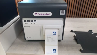 Kiaro QuickLabel QL-120 Etikettendrucker mit Aufwickler und Etiketten - Bild 1 von 4