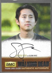 Cryptozoic Walking Dead Season 4 Silver Auto Steven Yeun as Glenn Rhee /75 SY1