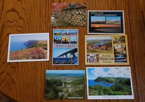 LOTE DE 7 SURTIDOS DE POSTALES DE VIAJE DE COLECCIÓN, ZELAND, KIOTO, EXMOOR, NORTE DEVON, KENT - Imagen 1 de 8