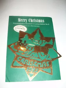 NEW 1972 Biedermann Brass Christmas Ornament - Picture 1 of 2