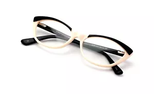Occhiali Donna Cateye Slim Fashion Acetato Senza Prescrizione Montatura Lenti Trasparenti - Foto 1 di 18