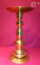 Hollywood Regency Tall Brass Candlestick  12.5" 