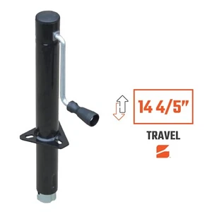 Side-Wind Trailer Jack w/ 5000LB Capacity A-Frame, 14 4/5" Travel, Powder Coated - Picture 1 of 8