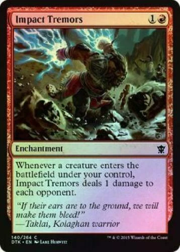 Impact Tremors - Foil 140/264 Near Mint MTG Dragons of Tarkir DTK - Image 1 of 1