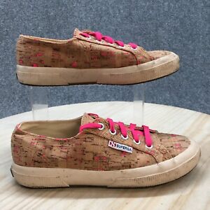 Superga Shoes Womens 7.5 Classic Comfort Sneakers Flats S008WTO Brown Pink
