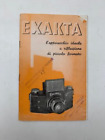 Catalogo Exacta La Reflex A Piccolo Formato Ed I Suoi Quattro Modelli 1937