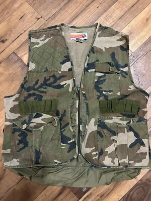 Winchester Green Camouflage Ammo Hunting Zip Up Vest Men’s Size Large - Image 1 of 4
