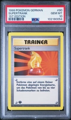 PSA 10 SUPERTRANK 90 GERMAN 1ST EDITION POKEMON GEM MINT - Image 1 of 2