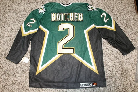 CCM Derian Hatcher Dallas Stars NHL Hockey Jersey VTG XL Stanley Cup Patch NWT Cover