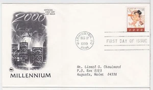 TurtlesTradingPost- Millennium New Year #3369- 1999 FDC Artcraft Variety - Picture 1 of 1
